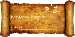 Marjanov Eperke névjegykártya